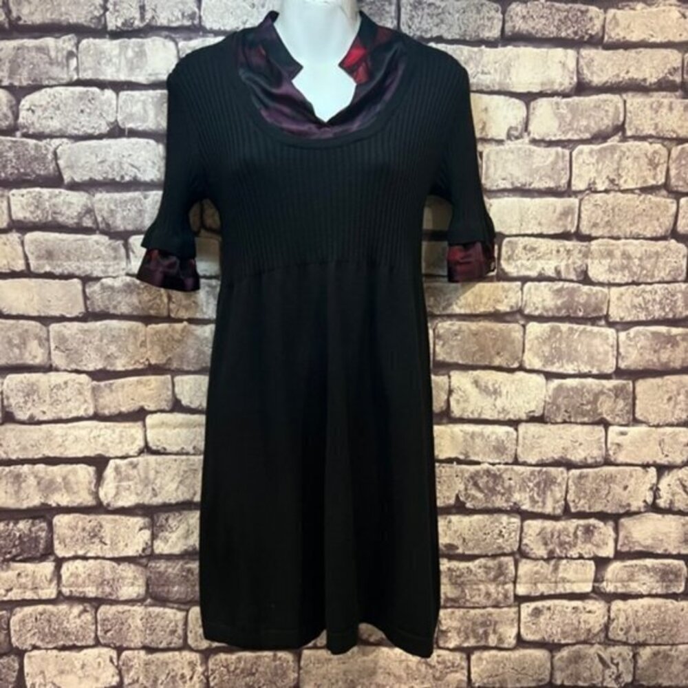 Theory Black & Purple Dress/Tunic Size Small Petite